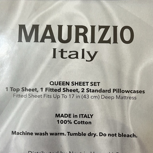 Beautiful Italian 100% embroidered cotton Queen sheet set by Maurizio - NEW - Picture 4 of 8